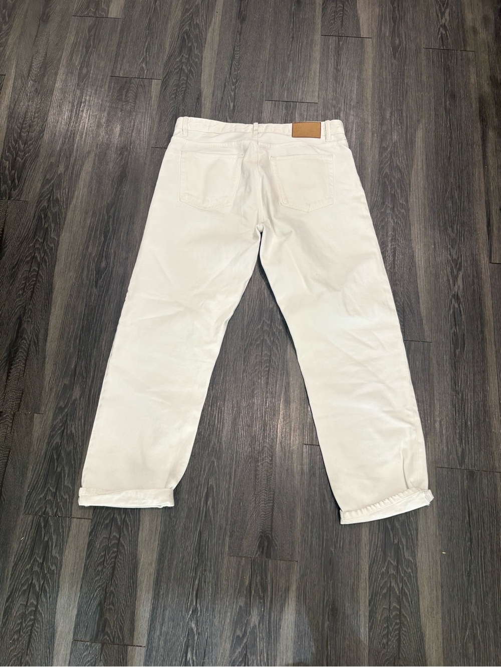 Zara Men's Off-White Relaxed Jeans
